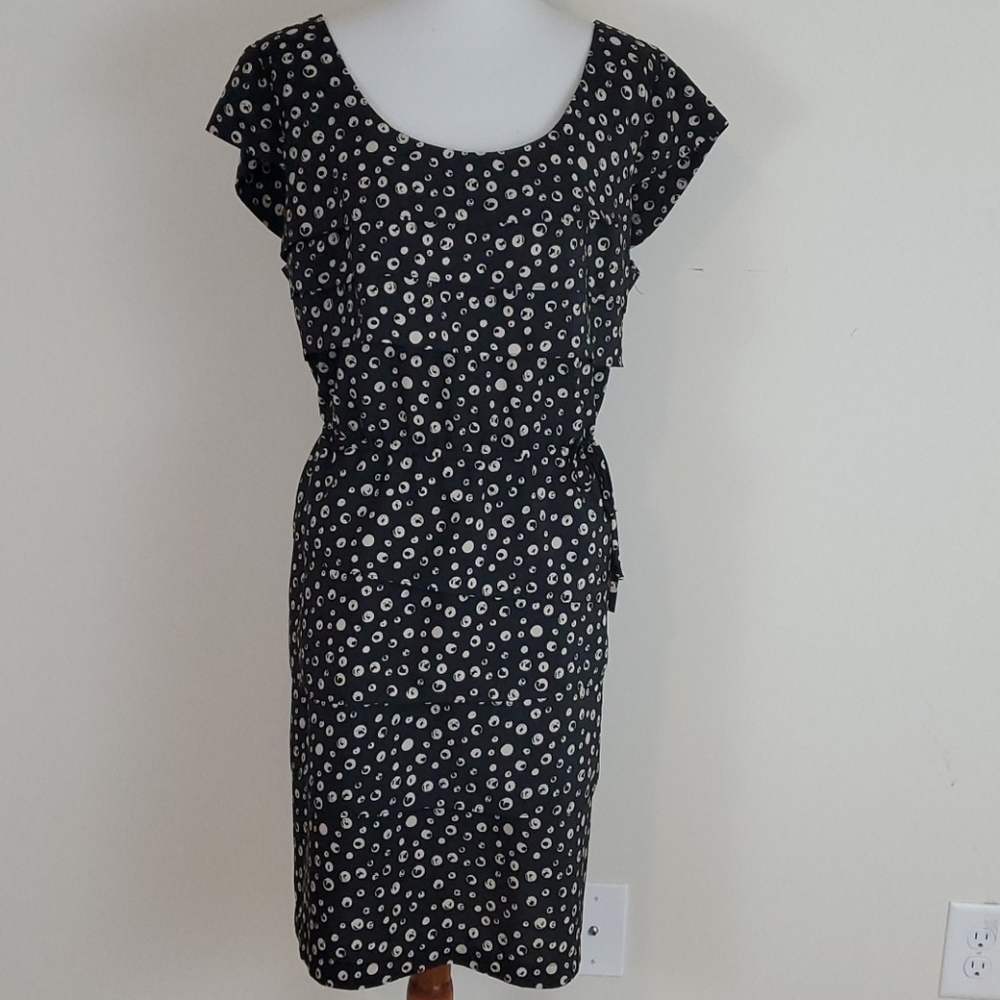 Gabby Skye black tiered print dress size 18w